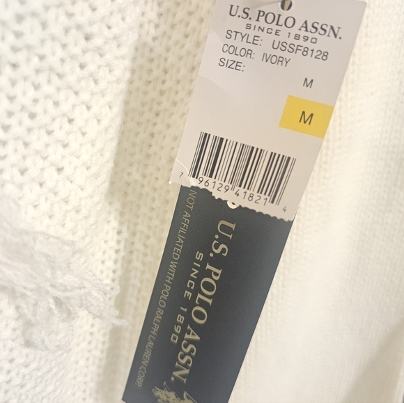 U.S. Polo Assn. Cream Cowl Neck Sweater - Picture 5 of 5